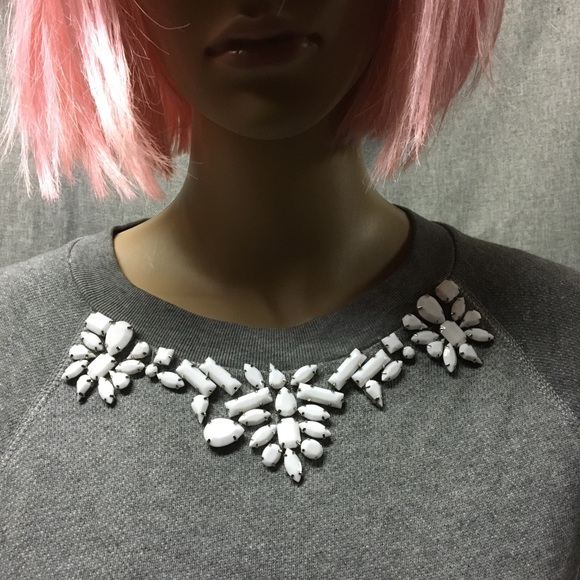 J. Crew Embellished Jeweled Sweatshirt - Picture 2 of 3